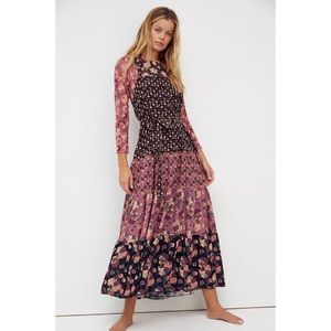 Free People Anna Sui Butterfly Meadows Apron Dress